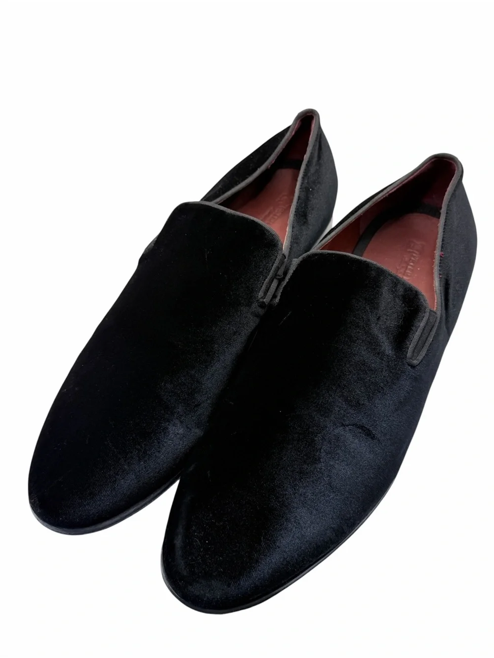 Peter Huber Black Velvet Slip-On Loafers Men’s Size 13 Formal Dress Shoes